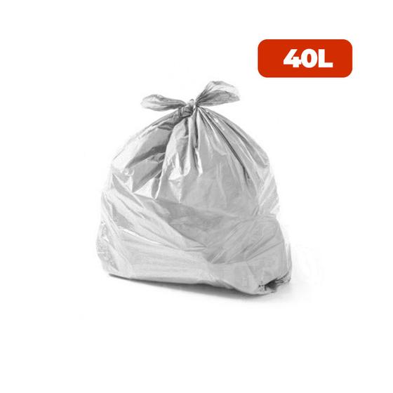 Imagem de Saco para Lixo Reforçado 40 Litros Leitoso com 100 unidades