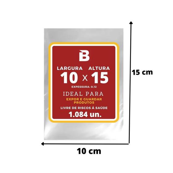 Imagem de Saco plastico 10x15x0,06  1084 unidades- 1kg