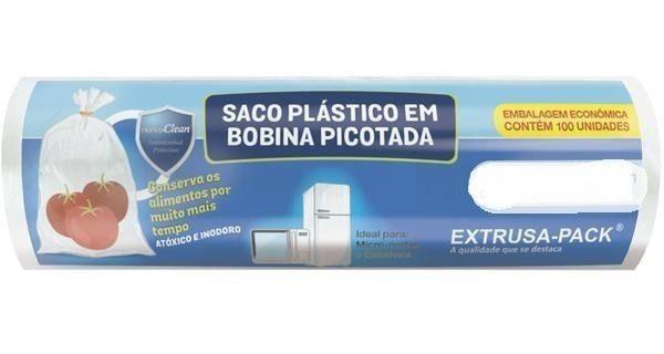 Imagem de Saco Plástico P/ Alimentos - Bobina Picotada 20x33cm 100unid