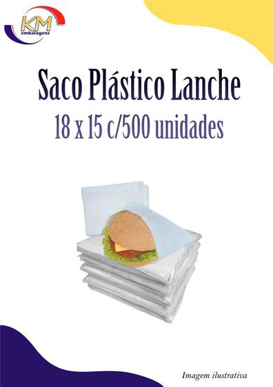 Imagem de Saco plástico para lanches 18 X 15 c/500 unid. - Rizzo - hot dog, sanduiche, lanchonete (17135)