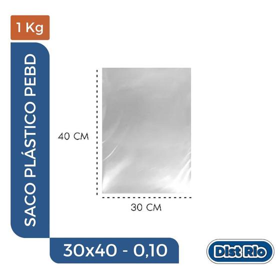 Imagem de Saco plástico pebd 30x40 - 0,10 1kg