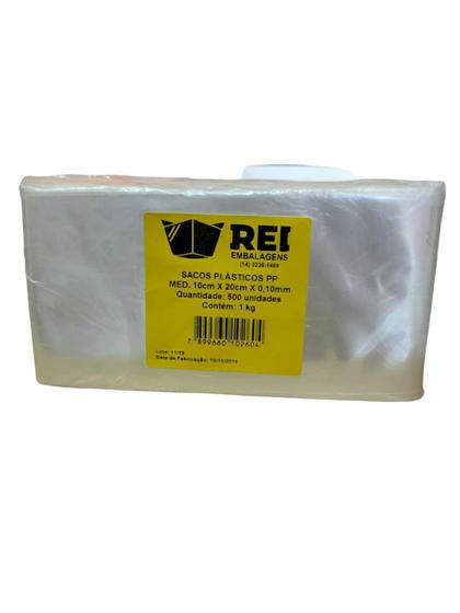 Imagem de Saco plástico transparente PP 10x20x0,010 c/1 KG