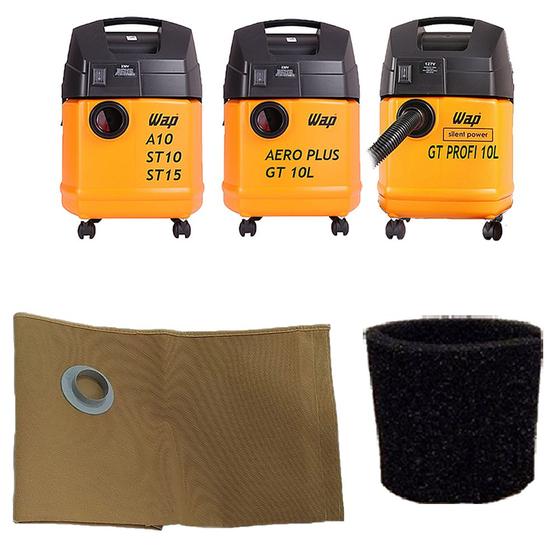 Saco Reutilizável + Filtro Permanente para Aspirador de Pó WAP ST10