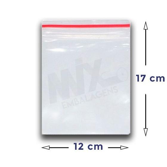 Imagem de Saco Zip Lock Hermético N6 - 12x17 - C/ 100 Unid.