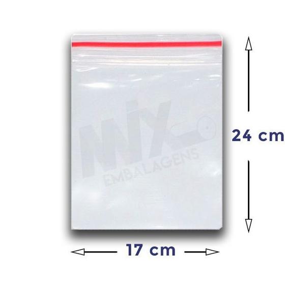 Imagem de Saco Zip Lock Hermético N8 - 17x24 - C/ 1000 Unid.