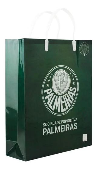 Imagem de Sacola De Presentes Escudo Time 33x9x27cm - Palmeiras