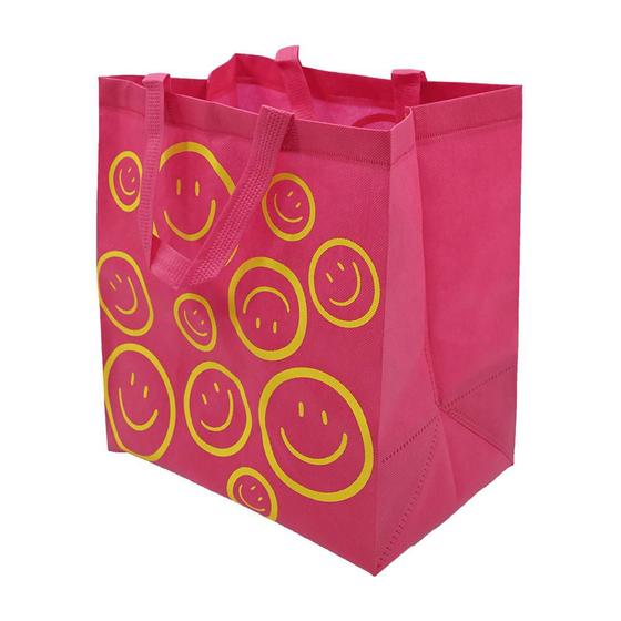 Imagem de Sacola de Tnt 100 Gsm Com Alca Viz Un Smile 30x33x20cm Rosa