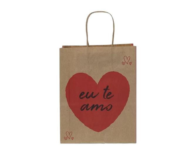 Imagem de Sacola Kraft Dia Das Maes Love Amor 17,5X8,5X21,5Cm 30 Un