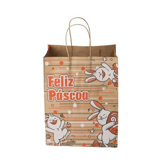 Imagem de Sacola kraft pascoa bunny g 23,5x17x28cm com 30 un.