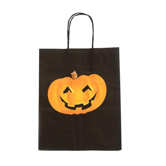 Imagem de Sacola para presente kraft halloween 17,5x8,0x21,5 c/ 50 un.