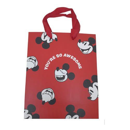 Imagem de SACOLA PARA PRESENTE MODELO DISNEY MICKEY MOUSE TAM: 22,5x16,5x9,5cm. COR VERMELHO