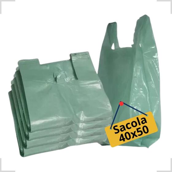 Imagem de Sacola Plástica Reciclada Reforçada 40x50 - 1kg
