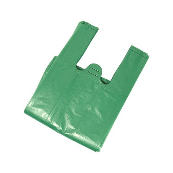 Imagem de Sacola Reciclada Verde 60x80 - 5kg com Aproximadamente 160 Unidades - Embalagem Ecológica para Comércio 00.4452
