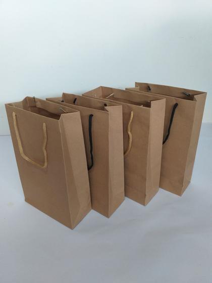 Imagem de Sacolas de papel kráft no atacado 17 x 24 x 7 para vários acessórios pacote com 200 unidades