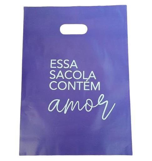 Imagem de Sacolas Plástica 20x30 (25UN) - Essa sacola contem Amor