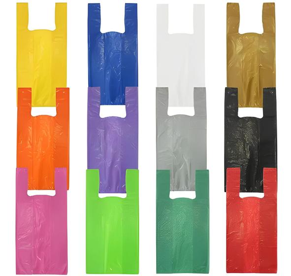 Imagem de Sacolas Plásticas Premium Colorida Resistente Reforçada 1Kg