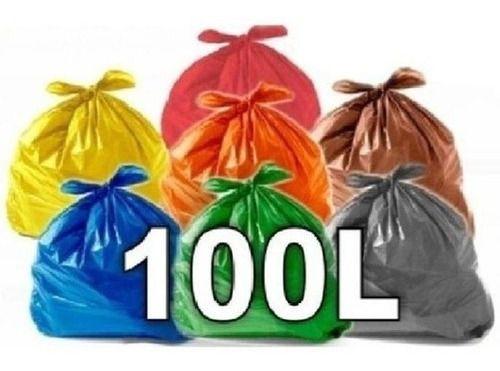 Imagem de Sacos De Lixo 100l Coloridos Reforçados 100un