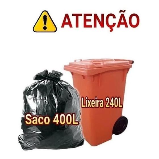 Imagem de Sacos De Lixo 400 Litros Super Reforçado 100Un