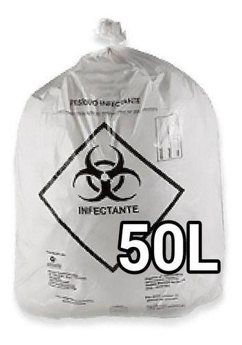 Imagem de Sacos De Lixo Infectante Hospitalar 60 Litros 100 Unidades