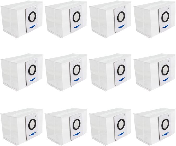 Imagem de Sacos de Pó para Aspiradores ECOVACS DEEBOT X1 OMNI, T10, T20 - Pacote com 12