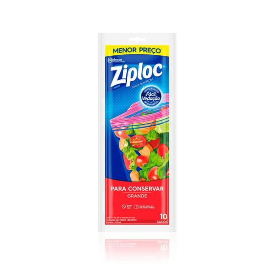 Imagem de Sacos Herméticos Grande Ziploc 10 Unidades