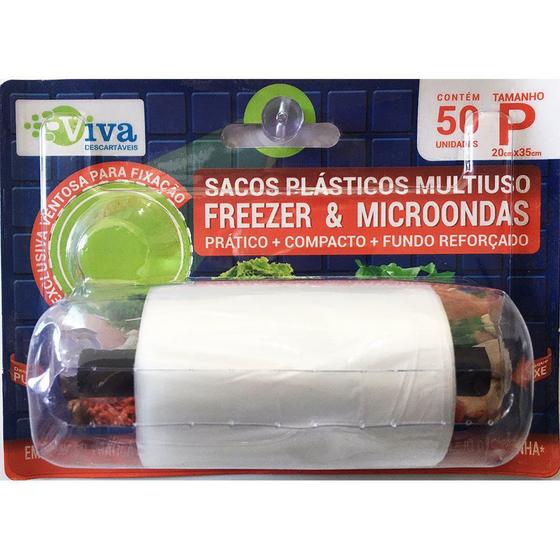 Imagem de Sacos Plasticos Multiuso Freezer E Microondas Viva