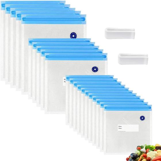Imagem de Sacos Sous Vide Reutilizáveis CnaiYunpin - Pacote com 20 Peças em 3 Tamanhos