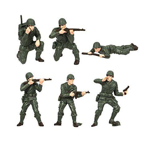 Imagem de Safari Ltd Army Men Designer TOOB  Vem com 6 soldados americanos estilo diferentes, incluindo soldados propensos, ajoelhados e em pé, e um sargento, comandante e operador de rádio  Construção de Qualidade, BPA Livre  Para idades 3 e up