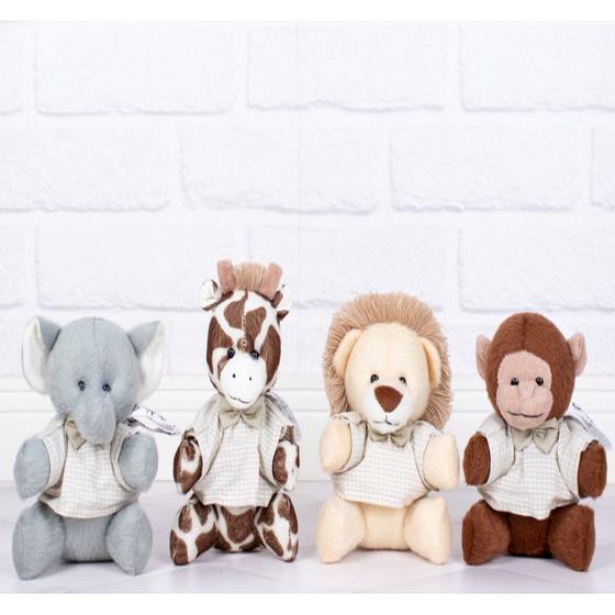 Imagem de SAFARI MINI LEÃO, GIRAFA, ELEFANTE E MACACO - 10cm