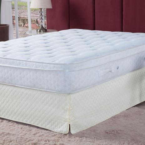Imagem de Saia Box  Casal Matelada com Laço 1 Peça Palha