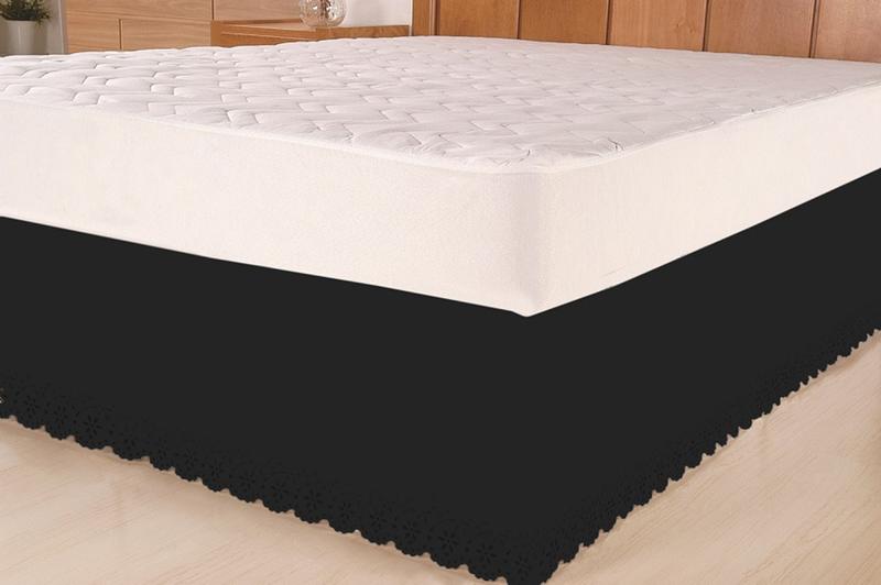 Imagem de Saia Box Casal Queen Size Riolen Bordado Ultrassonico com elástico