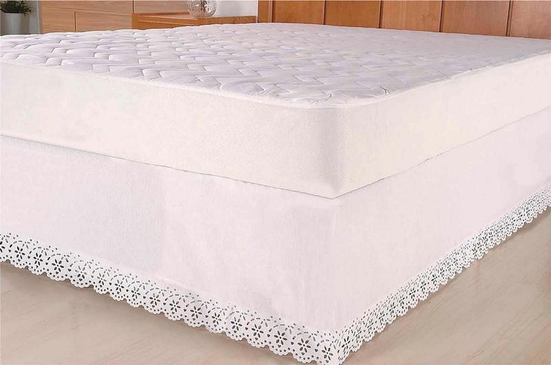 Imagem de Saia Box Casal Queen Size Riolen Bordado Ultrassonico com elástico