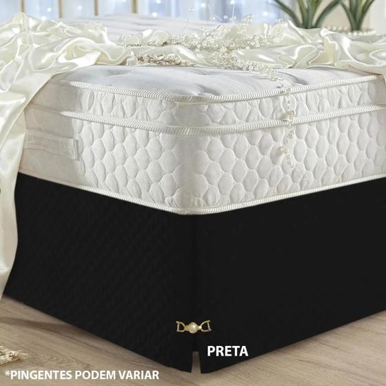 Saia Box Matelada Com Pingente - Requinte Em Sua Cama Menor preço em Saia Box Matelada Com Pingente - Requinte Em Sua Cama