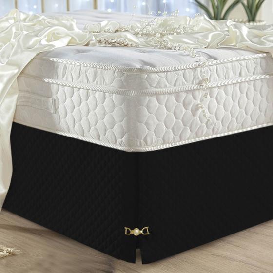 Imagem de Saia Box Queen Matelada C/ Pingente Luxuosa Padrão Varias Cores