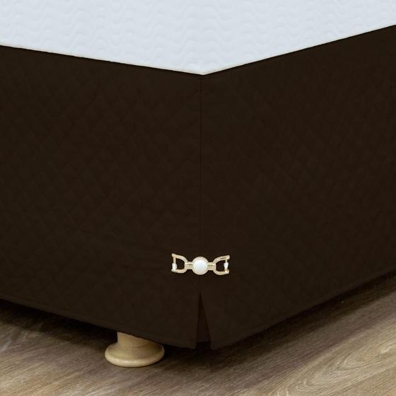 Imagem de Saia Box Queen Matelada Com Pingente Microfibra