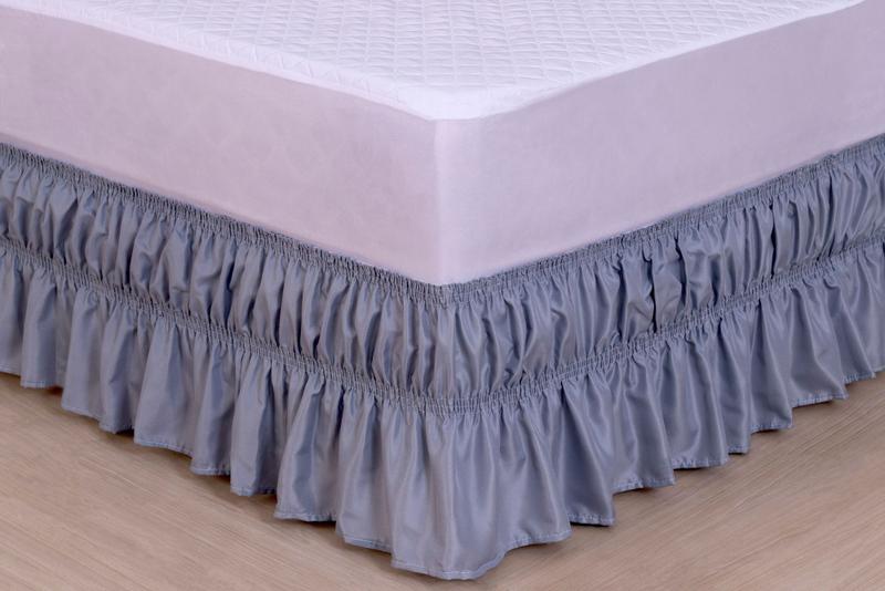Imagem de Saia Cama Box Elasticada 2 Elásticos Colchobox Casal Queen Size