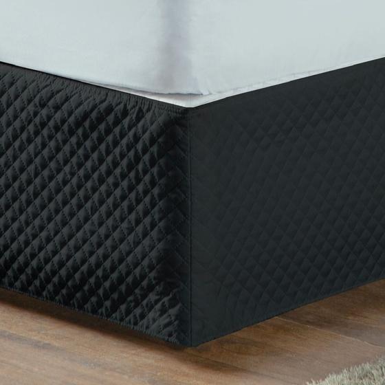 Saia Casal Padrão Para Cama Box Basic - Preto Menor preço em Saia Casal Padrão Para Cama Box Basic - Preto