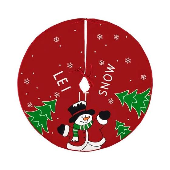 Imagem de Saia De Árvore De Natal 2024, Decoração Criativa Impressa, Suprimentos Para Presentes De Feriado