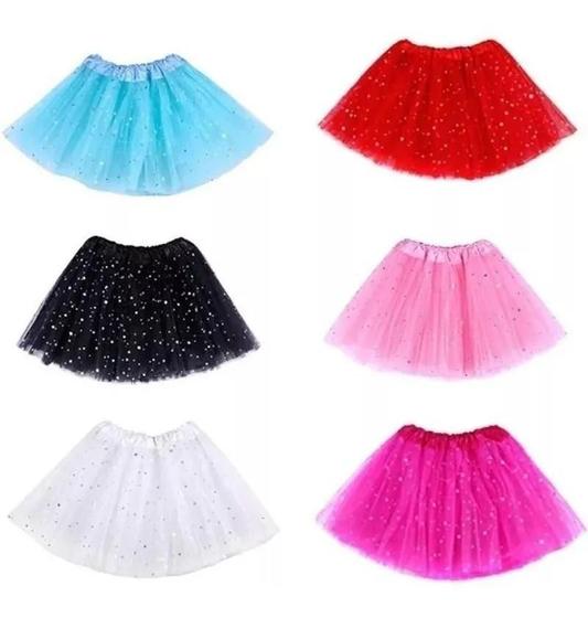 Imagem de Saia De Tule Adulto Com Brilho Glitter Carnaval 40 Cm