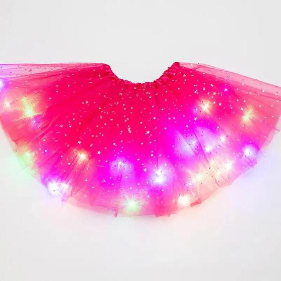 Imagem de Saia de Tule Infantil com Led e Glitter Menina Infantil