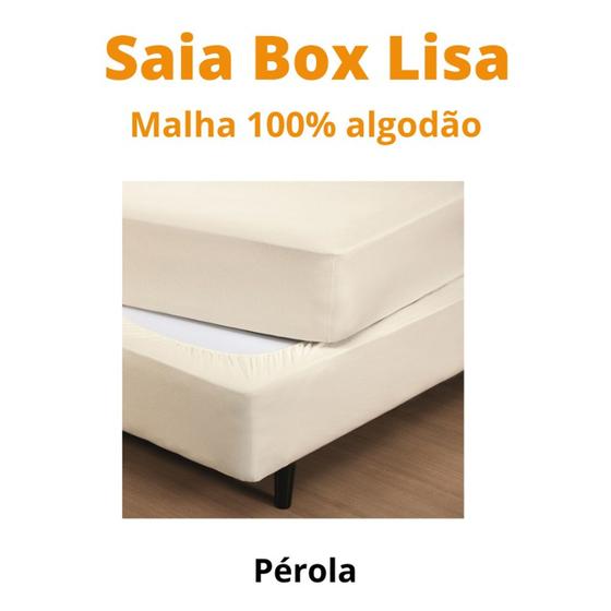 Imagem de Saia Elástica Cama Box Modelo Fit King Size Malha 100% Algodão