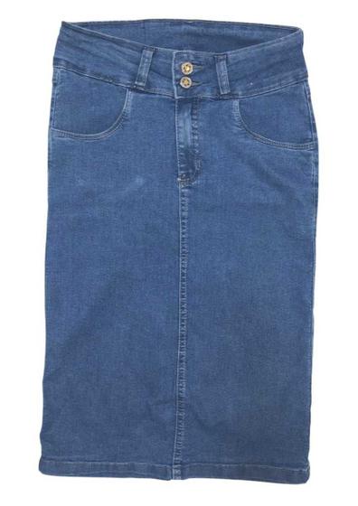 Imagem de Saia Jeans Evangélica com Bolso