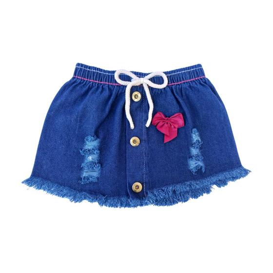 Imagem de Saia Jeans Infantil Feminina Verão Moda Blogueirinha