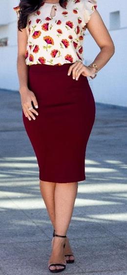 Blusa Social Blusas Para Usar Com Saia Colada Plus Size Saia De