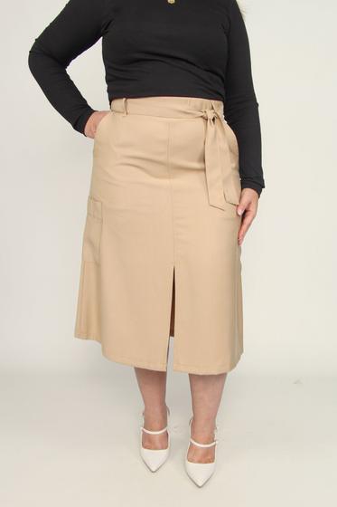 Imagem de Saia midi com bolsos cargo