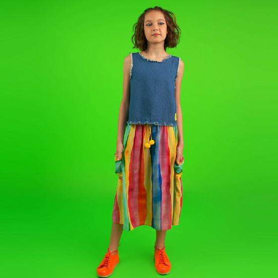 Imagem de Saia Midi Viscose "Arco-Íris"