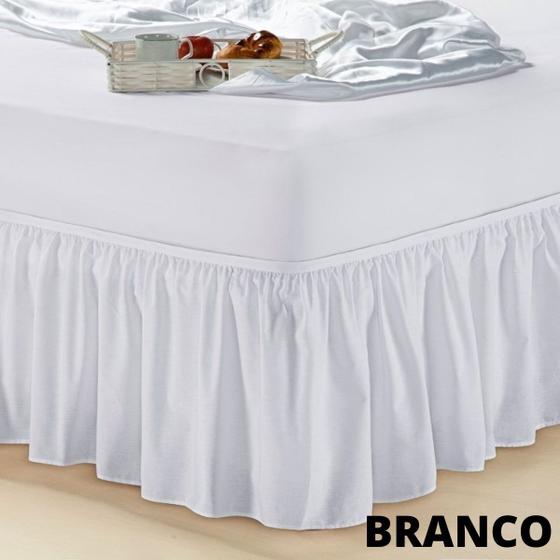 Imagem de Saia Para Box Cama Casal Padrão com Elástico Ajustável