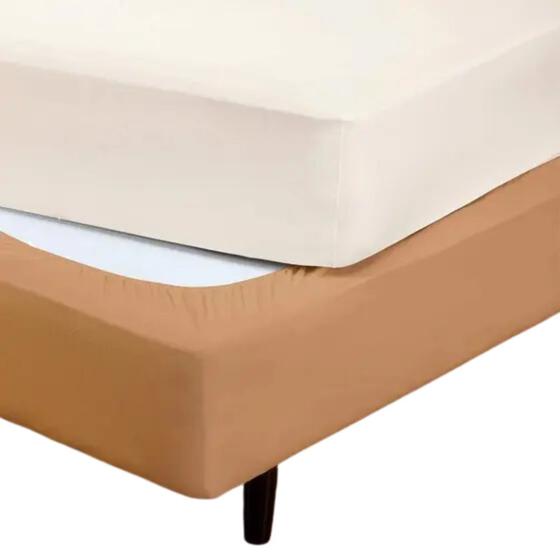 Imagem de Saia Para Cama Box Casal Malha 100% Algodão 30cm