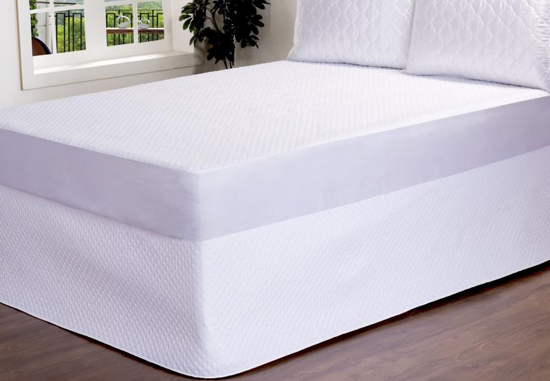 Imagem de Saia Para Cama Box Colchobox Matelasse Casal Branca