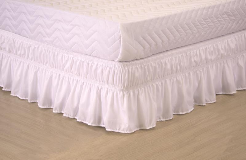 Saia para cama Box Elasticada Casal Branca Menor preço em Saia para cama Box Elasticada Casal Branca